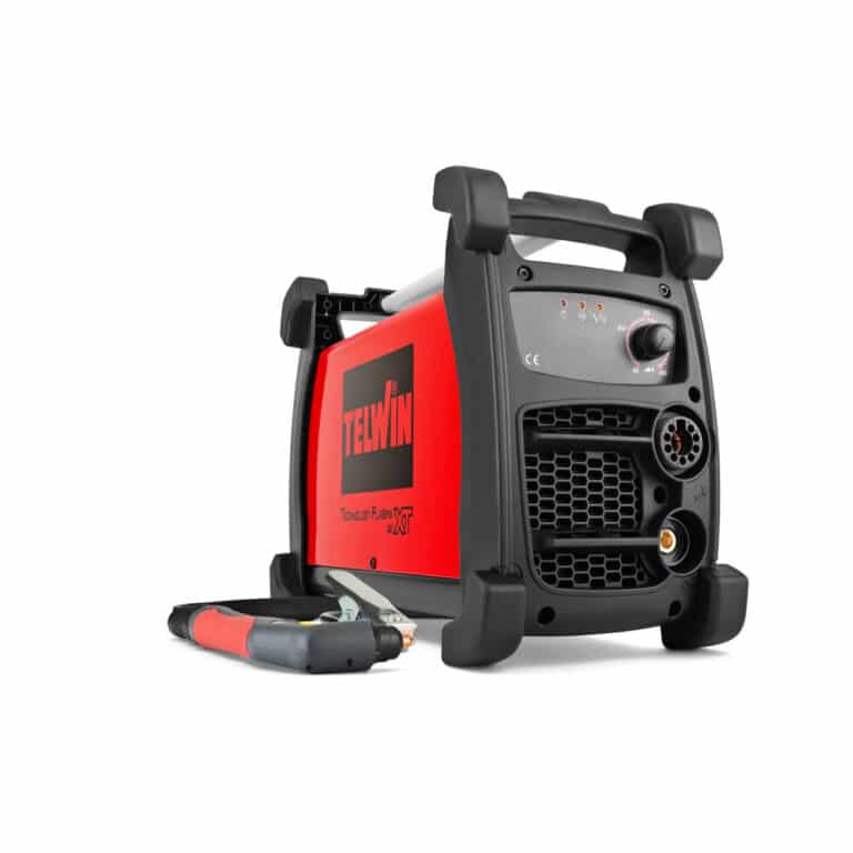TECHNOLOGY PLASMA 41 XT: Sistema inverter de corte a plasma a ar comprimido de 40A. Corte rápido sem deformação de todos os materiais condutores.
