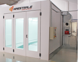 Sistema de Ventilação da Cabine de Pintura Automotiva pressurizada por pressão positiva, modelo Tornado, marca Maestrale.