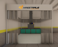 Area Cortinada para Preparação Maestrale, modelo BOXERTECH