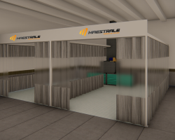 Area Cortinada para Preparação Maestrale, modelo BOXERTECH Duplo